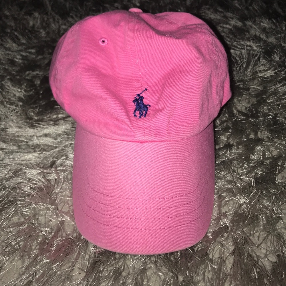 Pink adjustable polo Ralph Lauren hat